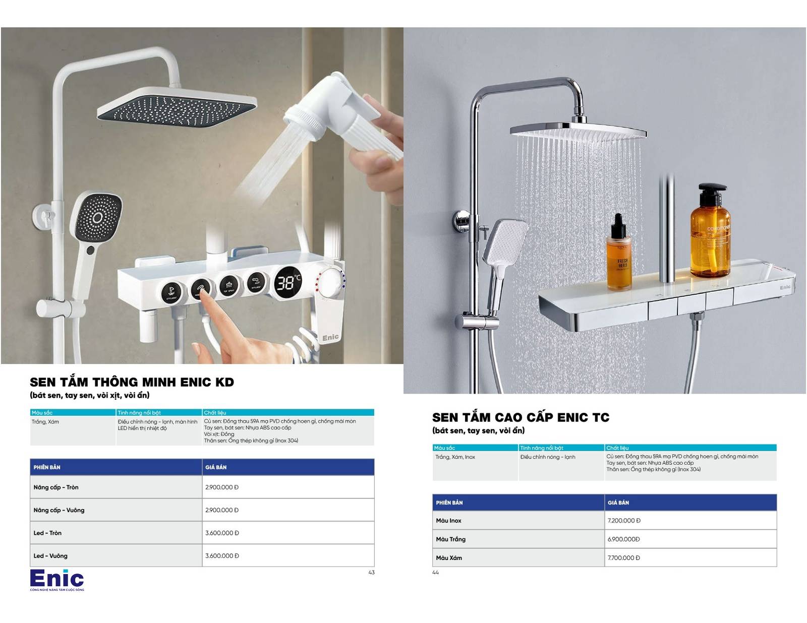 Thiết bị vệ sinh ENIC Catalogue và Bảng giá mới nhất 2024 /Page 22